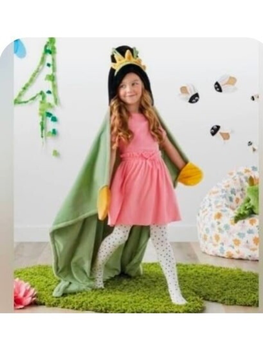 Disney Pillowfort Tiana Hooded Blanket with Built-in Mitts